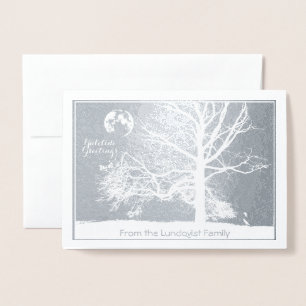 Tarjeta Con Relieve Metalizado Solsticio de invierno: Prospecto parque de vacacio