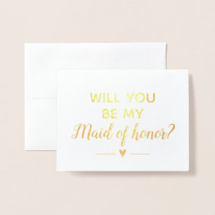 Tarjeta Con Relieve Metalizado Sorprendente oro será mi propuesta de honor
