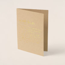Soul Sister Relieve metalizado dorado Kraft Tarjet