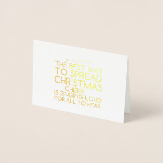 TARJETA CON RELIEVE METALIZADO SPREAD CHRISTMAS CHEER