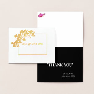 Tarjeta Con Relieve Metalizado Sra. Pageant Orchid Relieve metalizado Personaliza