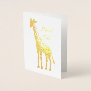 Tarjeta Con Relieve Metalizado Stand Tall