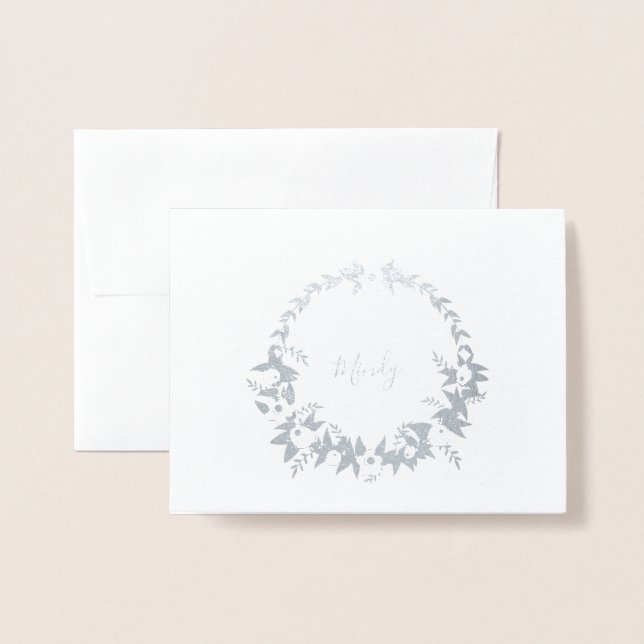 Tarjeta Con Relieve Metalizado Stationery (Anverso con sobre)