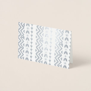 Tarjeta Con Relieve Metalizado Stationery de inspiración azteca