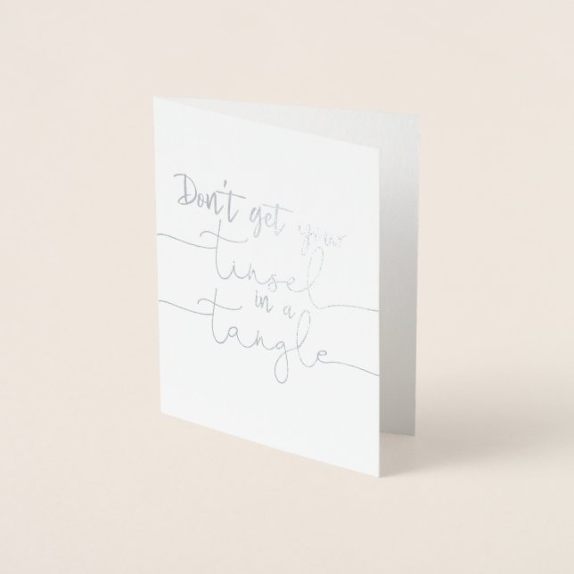 Tarjeta Con Relieve Metalizado STAY GUAY Holiday Card Silver (Anverso)