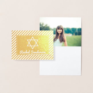Tarjeta Con Relieve Metalizado Stripes Real Relieve metalizado dorado Foto Bat Mi