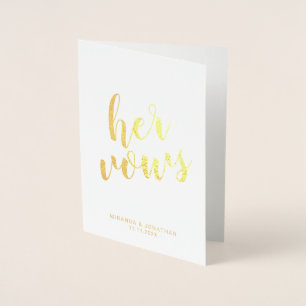 Tarjeta Con Relieve Metalizado "Sus votos", promete elegante Boda de Relieve meta