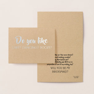 Tarjeta Con Relieve Metalizado ¿También Te Gusta - Divertida Propuesta De La Novi