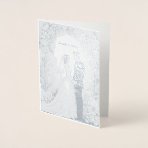 Tarjeta Con Relieve Metalizado Tarjeta Boda de Relieve metalizado personalizada