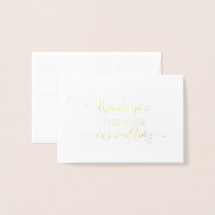 Tarjeta Con Relieve Metalizado Tarjeta de agradecimiento al Boda de Relieve metal