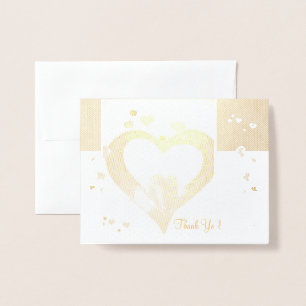 Tarjeta Con Relieve Metalizado Tarjeta de agradecimiento al Relieve metalizado