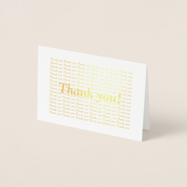 Tarjeta Con Relieve Metalizado Tarjeta de agradecimiento al Relieve metalizado do (Anverso)