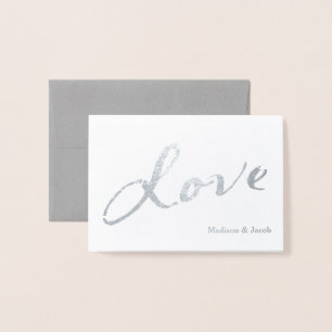 Tarjeta Con Relieve Metalizado Tarjeta de agradecimiento por amor al Relieve meta