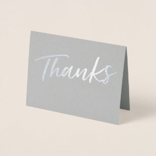 Tarjeta Con Relieve Metalizado Tarjeta de agradecimiento simple por Relieve metal