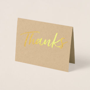 Tarjeta Con Relieve Metalizado Tarjeta de agradecimiento simple por Relieve metal