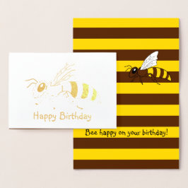 Tarjeta Con Relieve Metalizado Tarjeta de cumpleaños de Relieve metalizado de hon