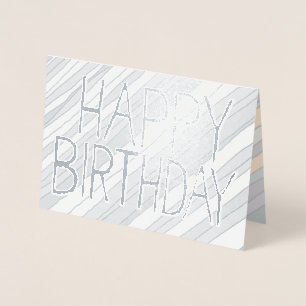 Tarjeta Con Relieve Metalizado Tarjeta de cumpleaños feliz de Relieve metalizado