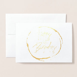 Tarjeta Con Relieve Metalizado Tarjeta de cumpleaños feliz de Relieve metalizado
