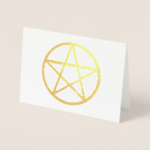 Tarjeta Con Relieve Metalizado Tarjeta de felicitación de pentacle de Relieve met