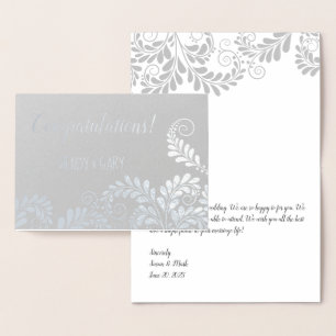 Tarjeta Con Relieve Metalizado Tarjeta de felicitaciones del Boda de Relieve meta