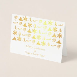 Tarjeta Con Relieve Metalizado tarjeta de iconos de Relieve metalizado dorado Fel