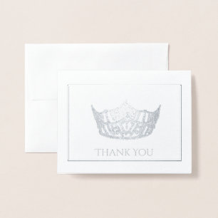 Tarjeta Con Relieve Metalizado Tarjeta de la corona de Relieve metalizado de Miss