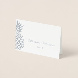 Tarjeta Con Relieve Metalizado tarjeta de lugar de piña de Relieve metalizado pla