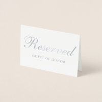 Tarjeta de mesa especial de Relieve metalizado pla