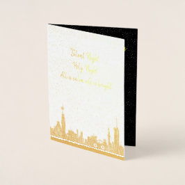 Tarjeta Con Relieve Metalizado Tarjeta de navidad Relieve metalizado de vacacione