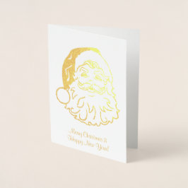 Tarjeta Con Relieve Metalizado Tarjeta de navidades de Relieve metalizado dorado 