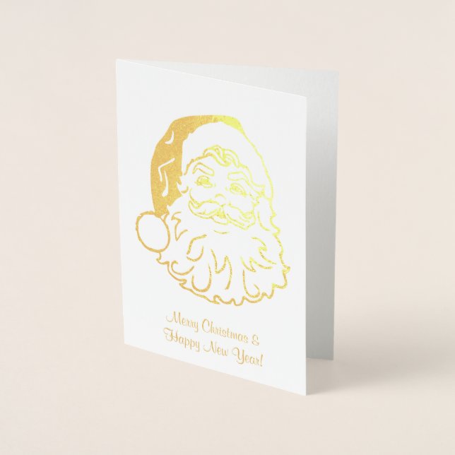 Tarjeta Con Relieve Metalizado Tarjeta de navidades de Relieve metalizado dorado  (Anverso)