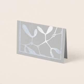 Tarjeta Con Relieve Metalizado Tarjeta de Navidades de Relieve metalizado Mistlet