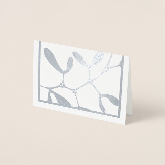 Tarjeta Con Relieve Metalizado Tarjeta de Navidades de Relieve metalizado Mistlet (Anverso)