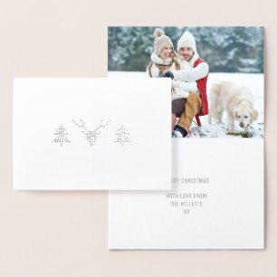 Tarjeta Con Relieve Metalizado Tarjeta de Navidades de Relieve metalizado platead