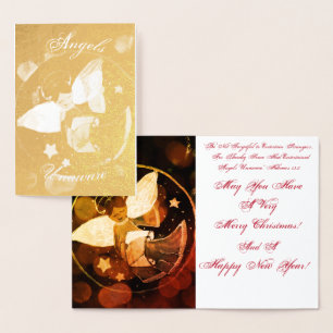 Tarjeta Con Relieve Metalizado Tarjeta de Navidades de Relieve metalizado real de