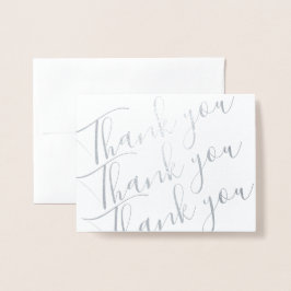 Tarjeta Con Relieve Metalizado Tarjeta de nota de agradecimiento de Relieve metal