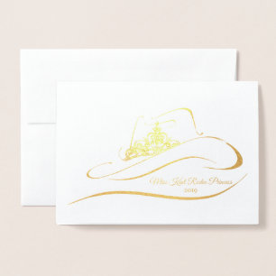 Tarjeta Con Relieve Metalizado Tarjeta de nota de la corona del Relieve metalizad