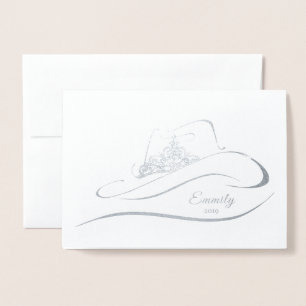 Tarjeta Con Relieve Metalizado Tarjeta de nota de la corona del Relieve metalizad