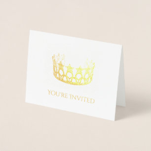 Tarjeta Con Relieve Metalizado Tarjeta de nota de Relieve metalizado de la corona
