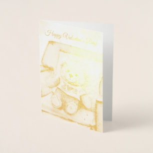Tarjeta Con Relieve Metalizado Tarjeta de relieve metálico - Feliz tarjeta de fel