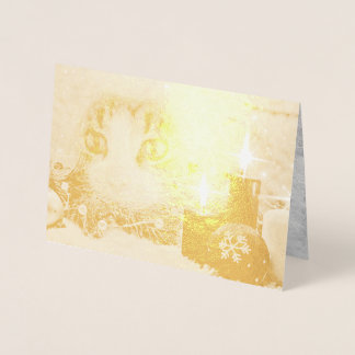 Tarjeta Con Relieve Metalizado Tarjeta de Relieve metalizado #1 para Navidades de