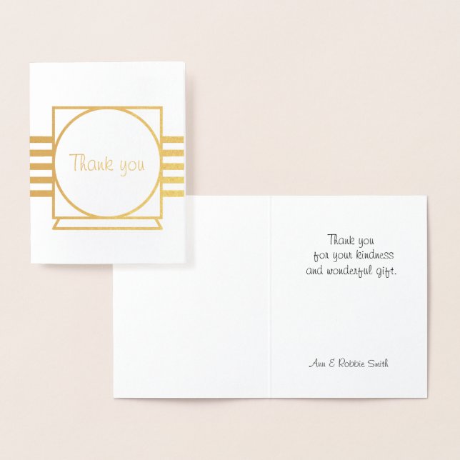 Tarjeta Con Relieve Metalizado Tarjeta de Relieve metalizado de agradecimiento (Demostración)