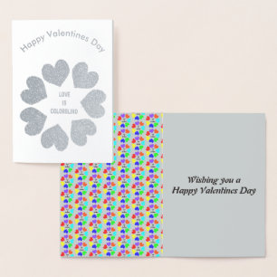 Tarjeta Con Relieve Metalizado Tarjeta de Relieve metalizado de amor interracial 