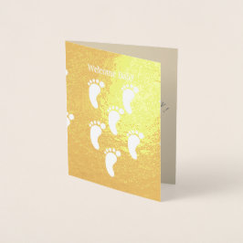 Tarjeta Con Relieve Metalizado Tarjeta de Relieve metalizado de bienvenida