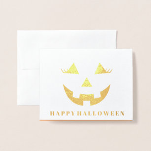 Tarjeta Con Relieve Metalizado Tarjeta de Relieve metalizado de Halloween