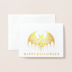 Tarjeta Con Relieve Metalizado Tarjeta de Relieve metalizado de Halloween