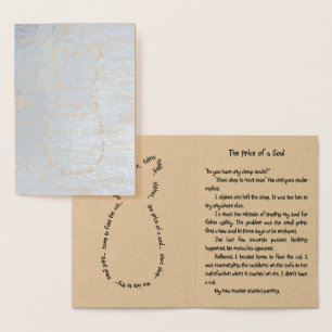 Tarjeta Con Relieve Metalizado Tarjeta de Relieve metalizado de historias de gato