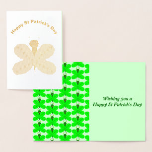 Tarjeta Con Relieve Metalizado Tarjeta de Relieve metalizado de mariposa del Día 