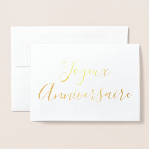 Tarjeta Con Relieve Metalizado Tarjeta de Relieve metalizado dorado de caligrafía