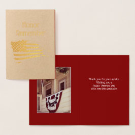 Tarjeta Con Relieve Metalizado Tarjeta de Relieve metalizado dorado del Día de lo